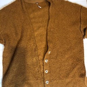 Fluffy burnt orange cardigan